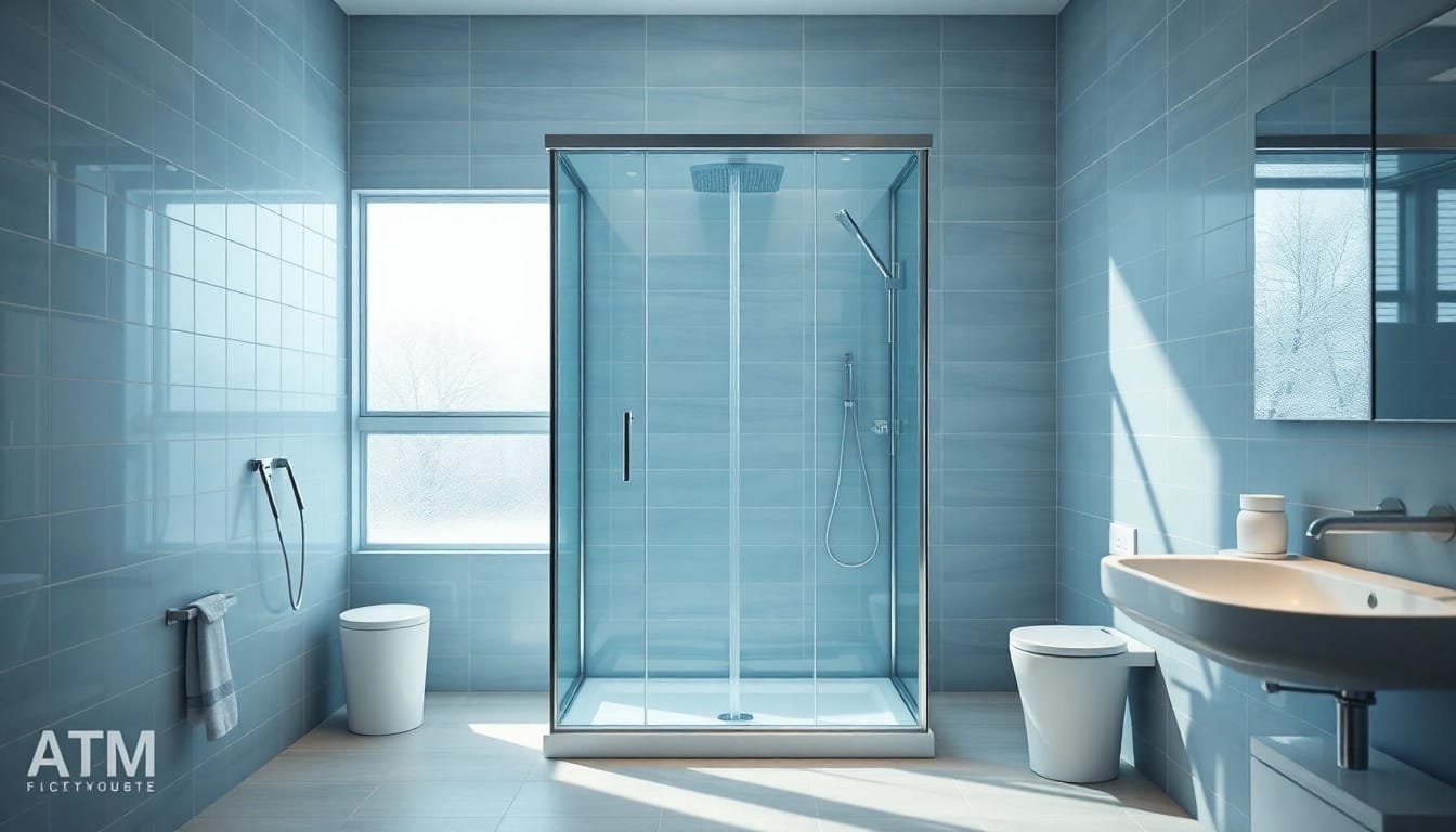 Erleben Sie die duschkabine 100x100 in einem eleganten Badezimmer mit modernem Design.