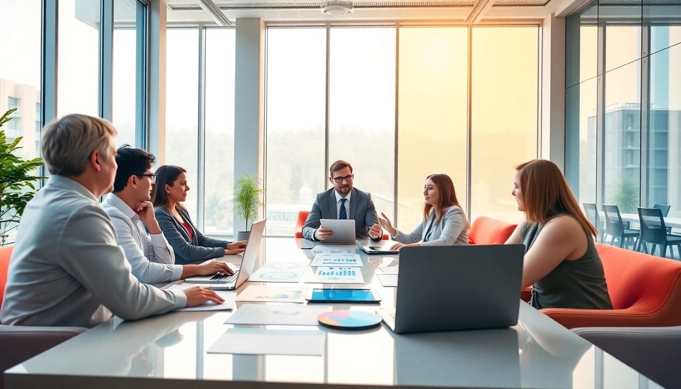 Die Vorteile von SAP ERP in einer Geschaeftssitzung darstellen