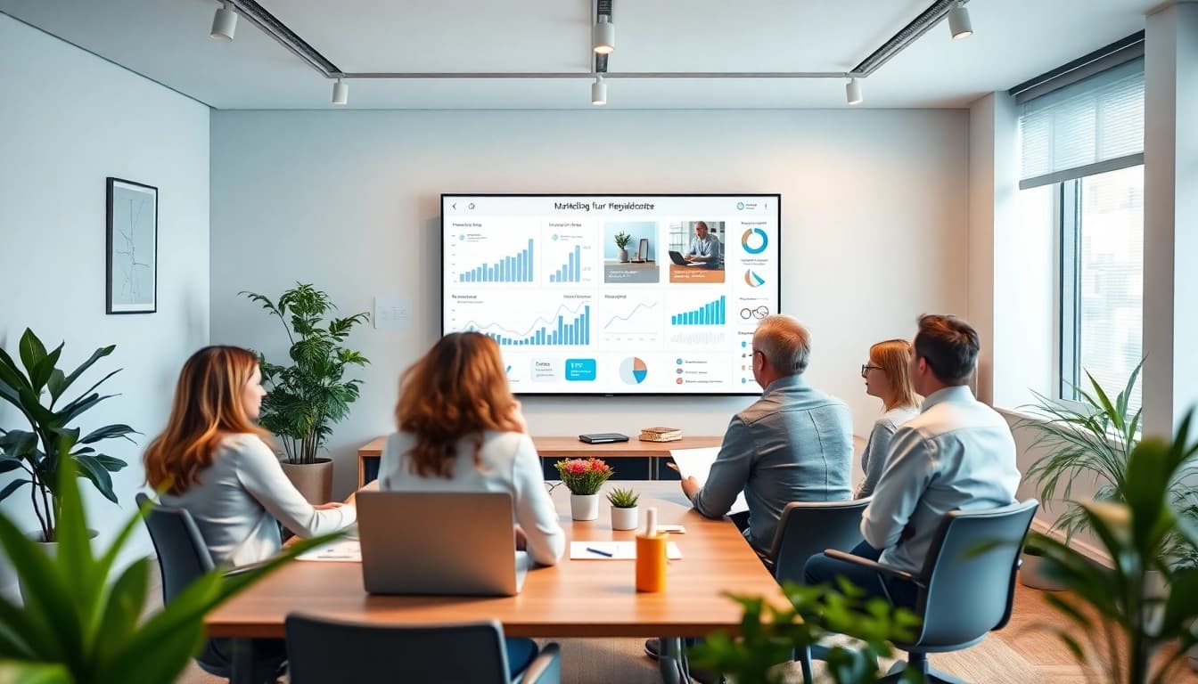 Strategizing marketing für pflegedienste in a collaborative office environment.