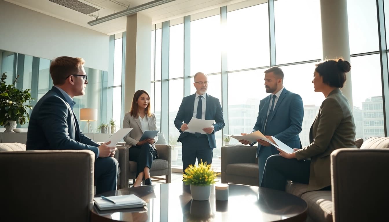 Headhunter Ingenieure collaborating in a modern office environment.