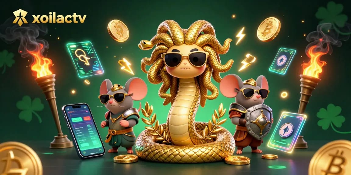 Xoilactv delivers an engaging live casino experience with themed illustrations showcasing energetic character interactions.