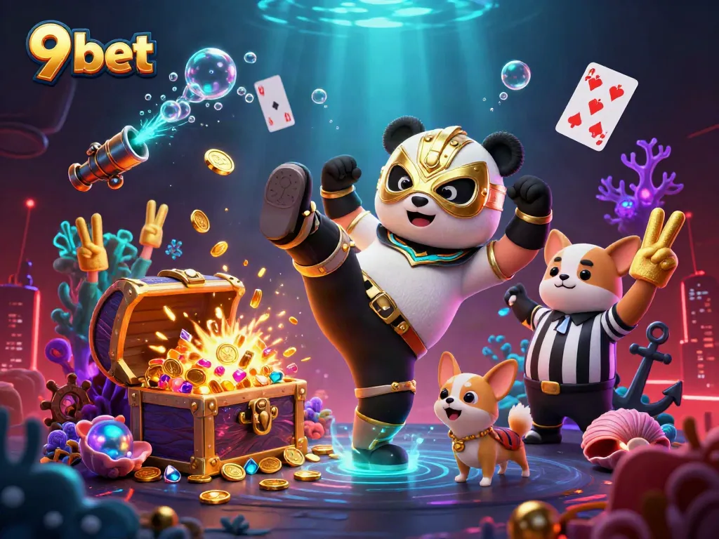 Experience thrilling winnings at 9 bet with a lively casino-themed scene filled with action and excitement.