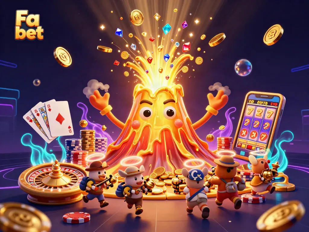 Engage with the thrilling Fa bet experience highlighting a triumphant volcanic eruption of treasures.