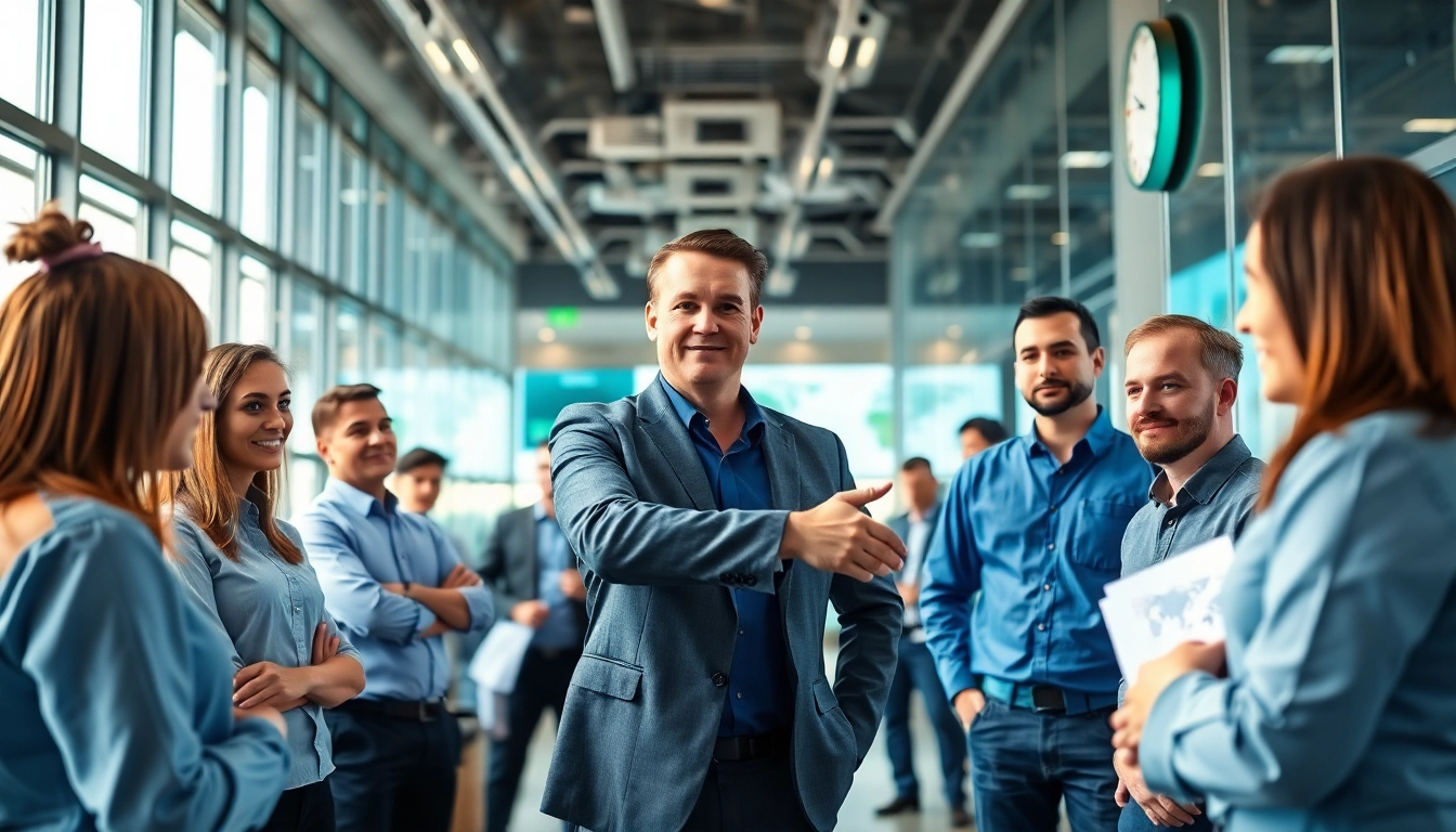 Headhunter Ingenieure shaking hands in a modern office, emphasizing professional networking.