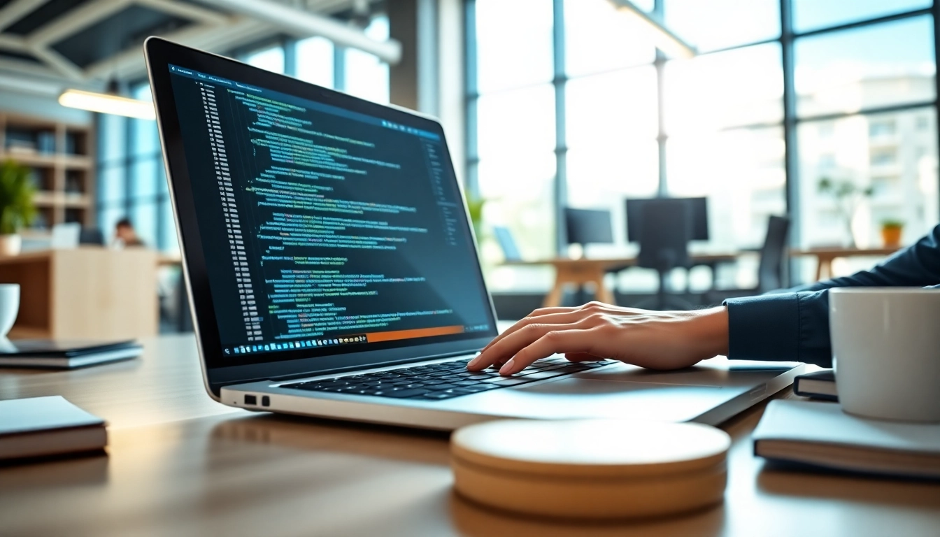 Optimieren Sie Shopware API Integration in einem modernen Büro mit einem Entwickler.
