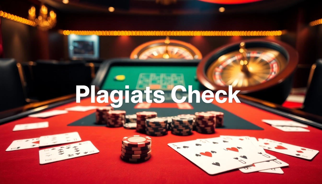 Engage with the ultimate plagiats check in a vibrant casino setting showcasing professional games.