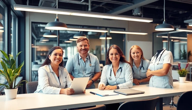 Gestalten Sie pflegedienst werbung: Kreatives Team plant effektive Pflegewerbung.