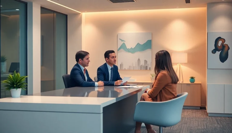 Consultant advising on Unternehmensberatung Hannover strategy in a modern office setting.