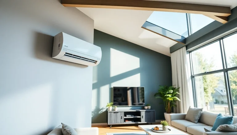 Efficient Klimaanlagen installieren lassen in a stylish modern living room to enhance comfort.