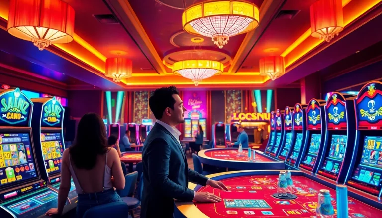 Erleben Sie den besten online casino bonus mit Spielern in einer lebhaften Casino-Umgebung voller Freude.