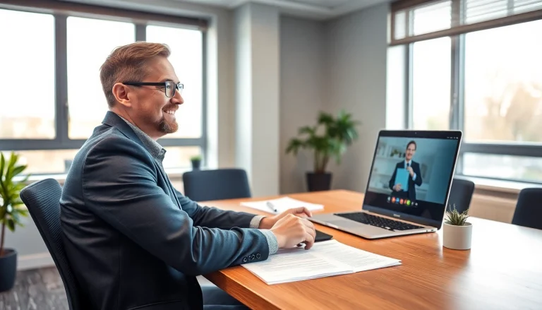 Headhunter Heidelberg konsultiert Bewerbungen in einem modernen Büro.