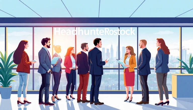Interaktive Beratung zwischen Headhunter Rostock und Bewerbern in modernem Umfeld.
