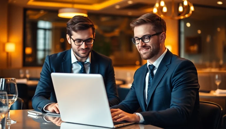 Professioneller Headhunter Gastronomie berät Bewerber in eleganter Restaurantumgebung.
