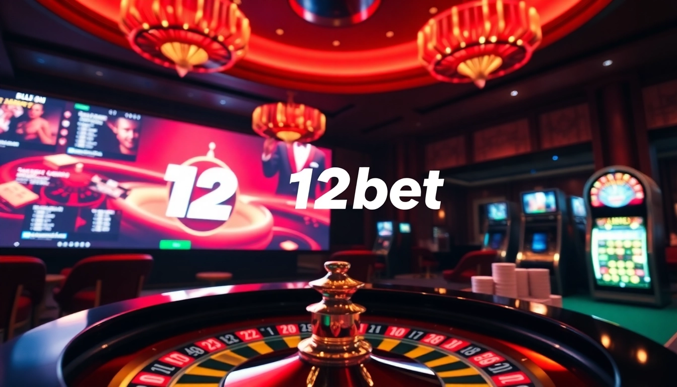 Experience the thrill of gambling with link 12bet showcased in a luxurious casino setting.