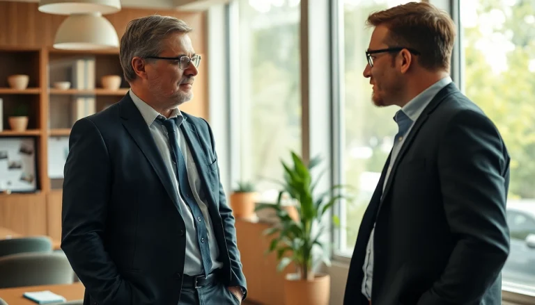 Professioneller Headhunter Gastronomie führt Interview mit Bewerber in modernem Büro.