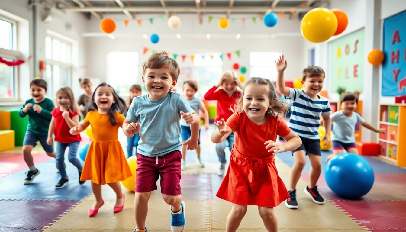 Kinder spielen kreative Bewegungsspiele – hier klicken und informieren ueber Spielideen.