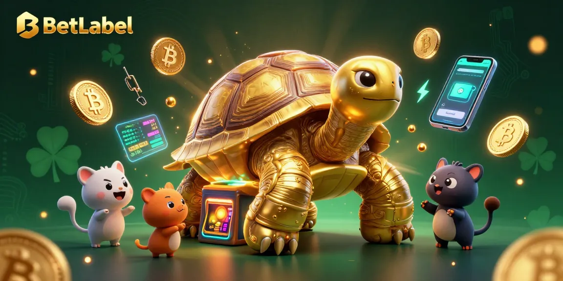 BetLabel players enjoying a vibrant casino scene with a 3D tortoise pinball machine.